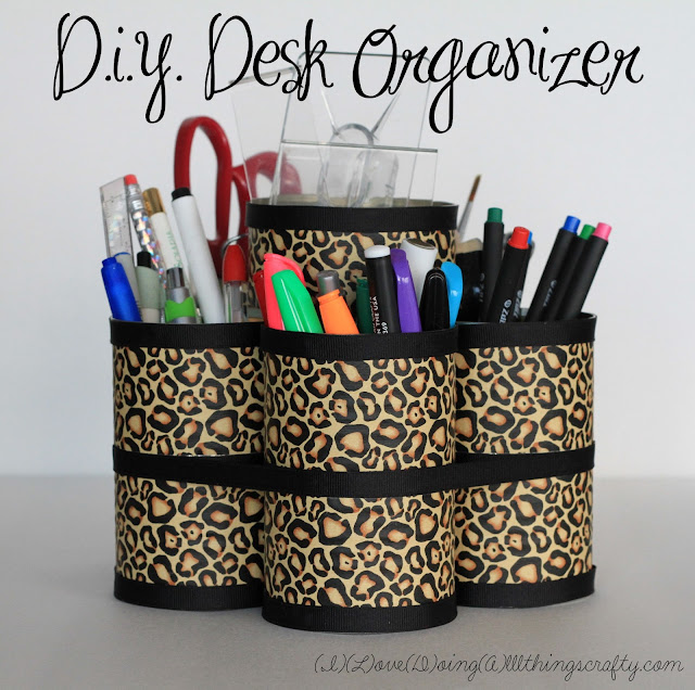 DIY Desk Organizer | Using Recycled Tin Cans