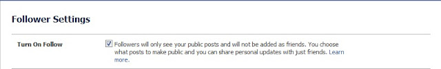 facebook followers settings
