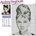 Audrey Hepburn gratis punto de cruz