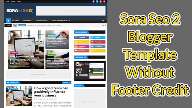 Sora Seo 2 Blogger Blogger Template Without Footer Credit