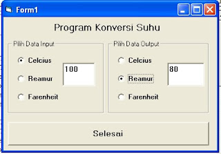 program konversi suhu dengan VB 6.0