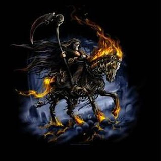 Death / Grim Reaper riding his black horse