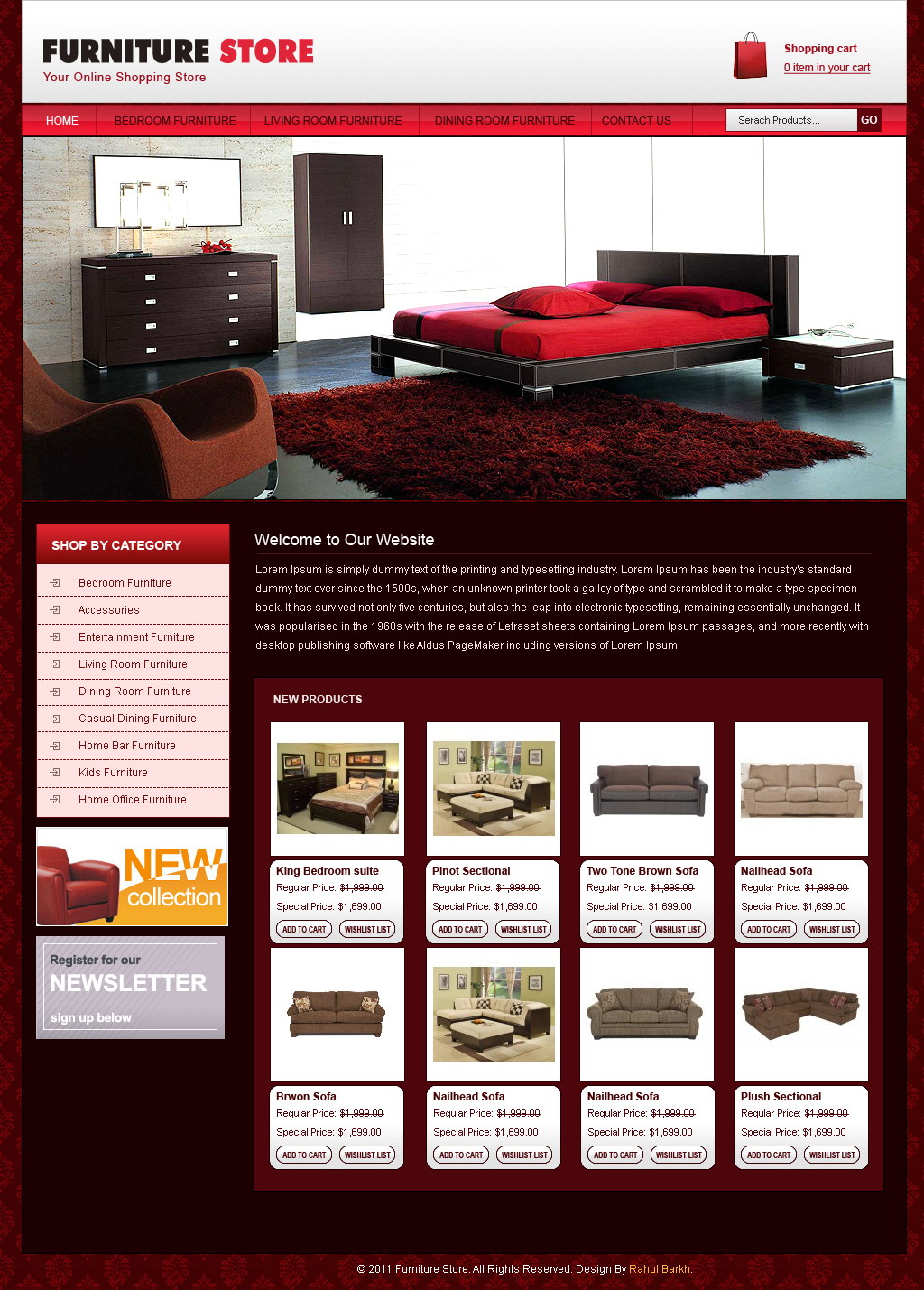 Free Amazing Website Templates: Free Furniture Website ...