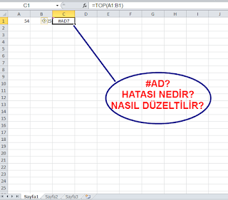 Excel #AD? Hatası Nedir?Nasıl Düzeltilir?-Excel #AD? What is the Error? How to Fix It?