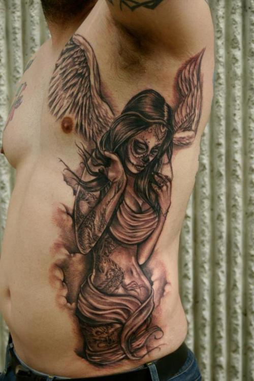 warrior angel tattoo