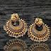 Golden chandbali earrings 