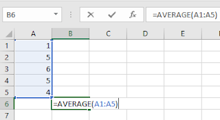 how to use average function in excel