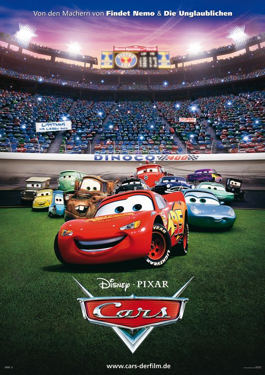 In this movie poster the cars in the poster demonstrates the perception of 