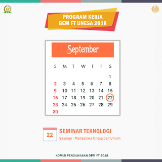 Agenda Program Kerja Eksekutif Bulan September 2018