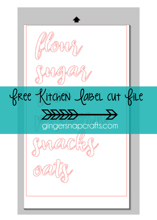 Free Kitchen Label Cut File at GingerSnapCrafts.com