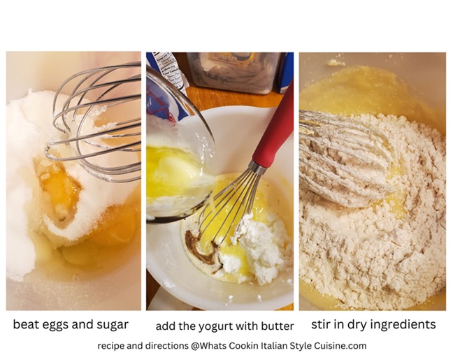 step by step how to make yogurt coffee cake