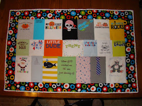 Dr. Seuss themed baby clothes quilt