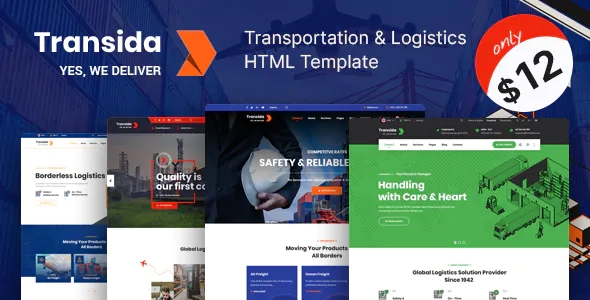 Transida Logistics & Transportation Company Premium Template