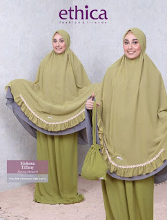mukena tiffany kuning mustard