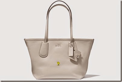 Peanuts X Coach chalk white tote bag