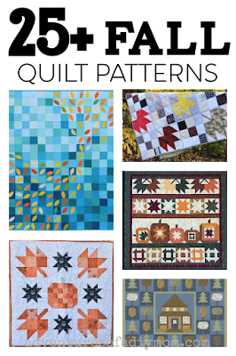 collage of fall quilt patterns