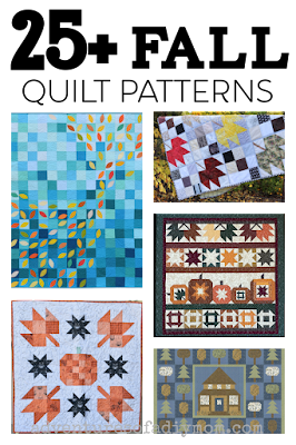 collage of fall quilt patterns