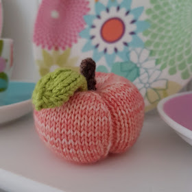 Cute little knitted peach