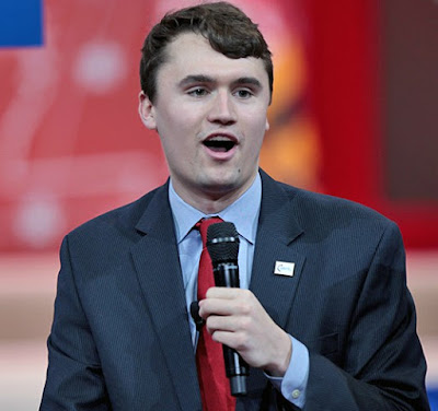 Charlie Kirk giving a speech