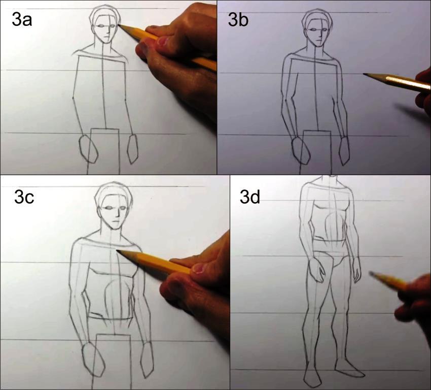 Cara Menggambar Manusia Secara Proporsional menggunakan 