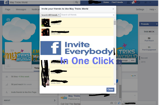 Invite All Friends To Facebook Page in One Click