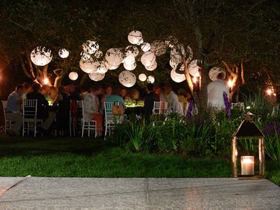 be creative with lighting when you're hosting an event at your own home