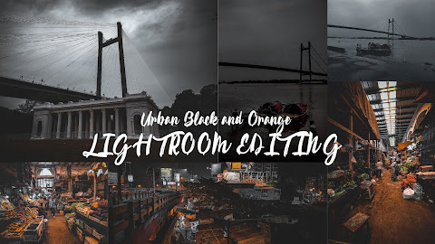 Urban black and orange lightroom mobile preset
