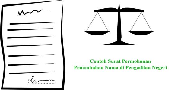 contoh surat permohonan penambahan nama di pengadilan negeri
