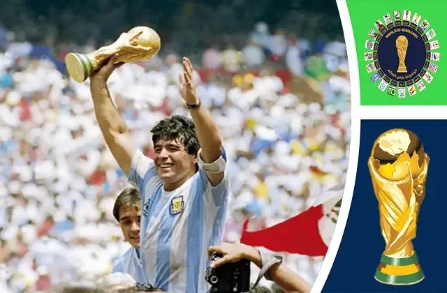 توج دييجو مارادونا مع الارجنتين بكاس العالم 1986