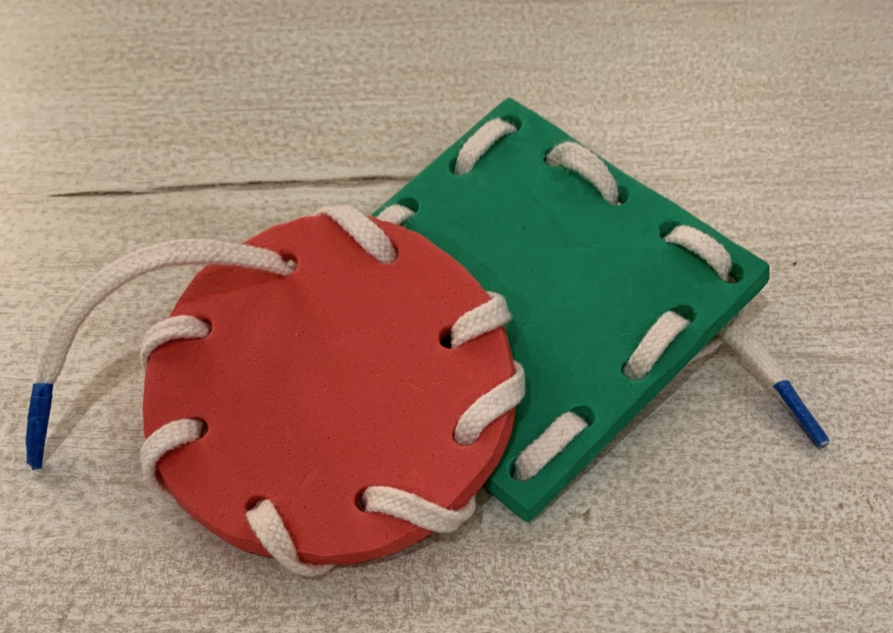 Pediatric Occupational Therapy Tips: Therapy on a Shoestring Budget: DIY  Lacing Shape Cards