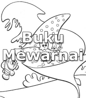 Buku Mewarnai tema Finding Nemo