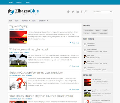 Template Zikazev Blue