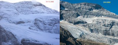 glaciar del monte perdido 2006-2023