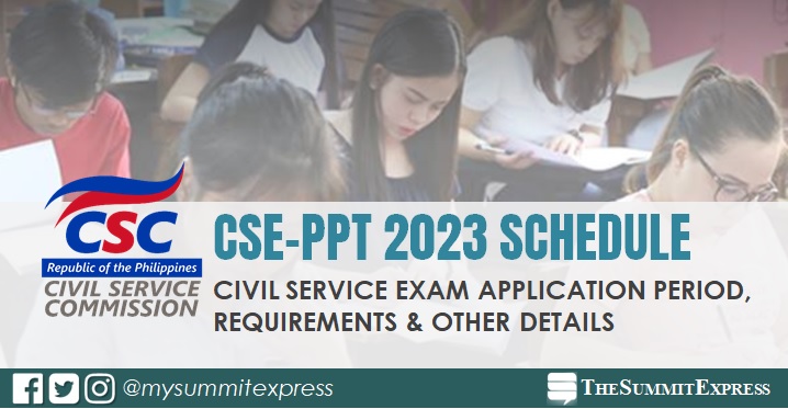 March and August 2023 Civil Service Exam CSE-PPT schedule