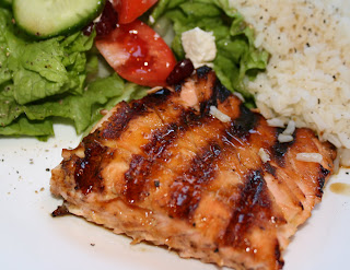 sweet and spicy grilled salmon