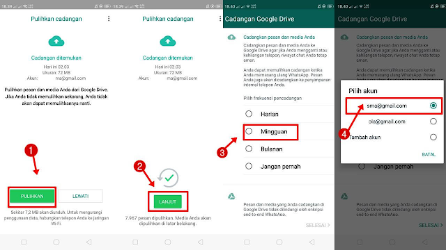 Cara Mengembalikan Chat Whatsapp yang Terhapus Lewat Google Drive