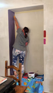Angela paints the nook