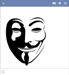Anonymous Emoticon Of Guy Fawkes Mask