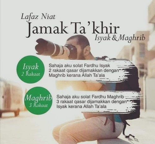 Lafaz Niat Jamak Taqdim & Jamak Ta'khir