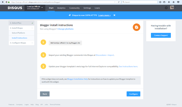 Setting Disqus