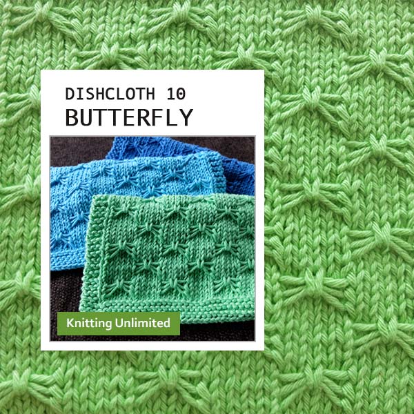Butterfly Dishcloth. Used Rico Creative Cotton Aran yarn.