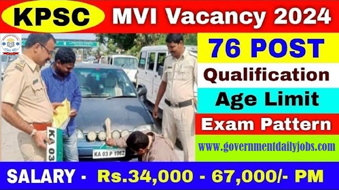 KPSC Jobs 2024 Apply Online for 76 Motor Vehicle Inspector Posts