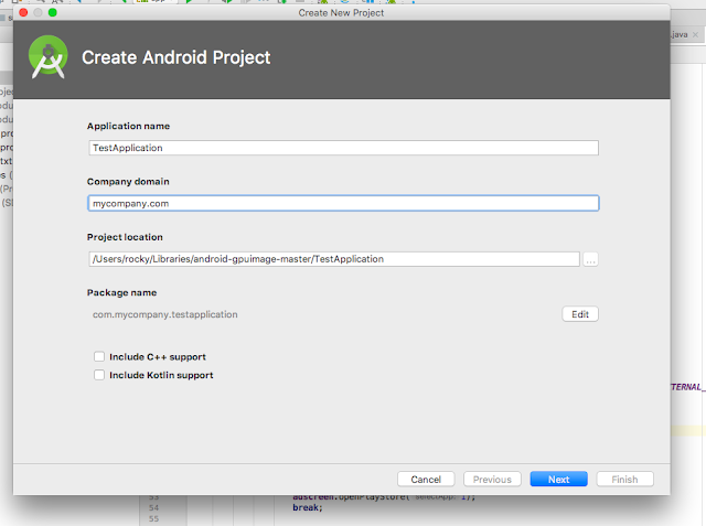 creating android project step-1