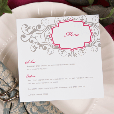 cloud 9 Weddings Papers It's All in the Details Menu Cards