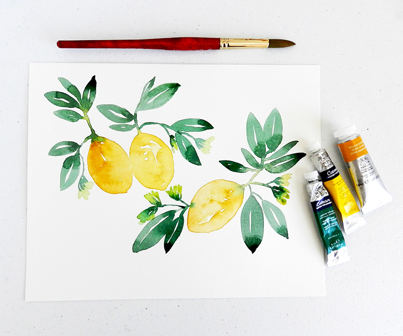 Elise Engh Studios: How To Paint Lemons In Watercolor