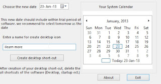 Use  trail version Softwares forever-timestopper setting date