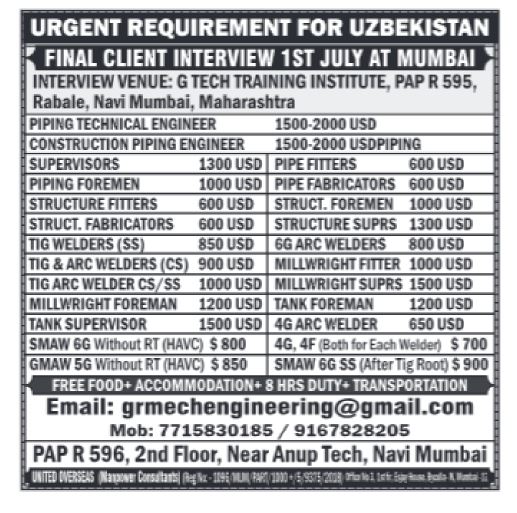 29 June 2024 - Assignment Abroad Times Gulf Vacancy Paper