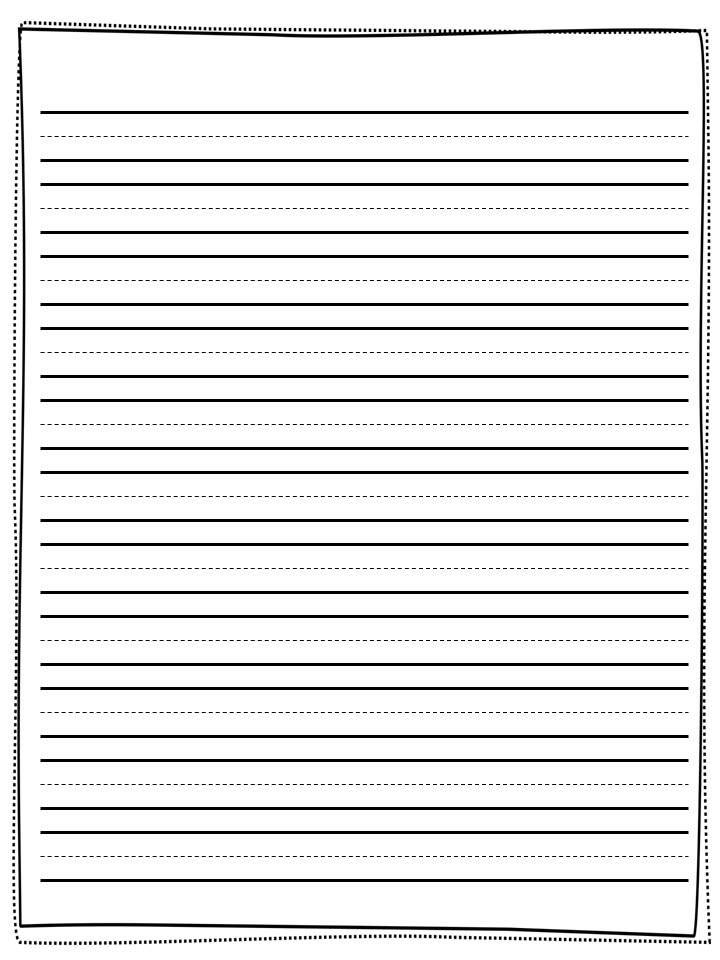 1st grade lined paper