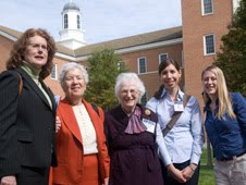 From L to R: Anne Kinney, NASA Goddard Space Flight Center, Greenbelt, Md.; Vera Rubin, Dept. of Terrestrial Magnetism, Carnegie Institute of Washington; Nancy Grace Roman Retired NASA Goddard; Kerri Cahoy, NASA Ames Research Center, Moffett Field, Calif.; Randi Ludwig. University of Texas, Austin, Texas