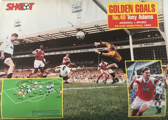 Tony Adams scoring against Spurs in the 1993 FA Cup semi final